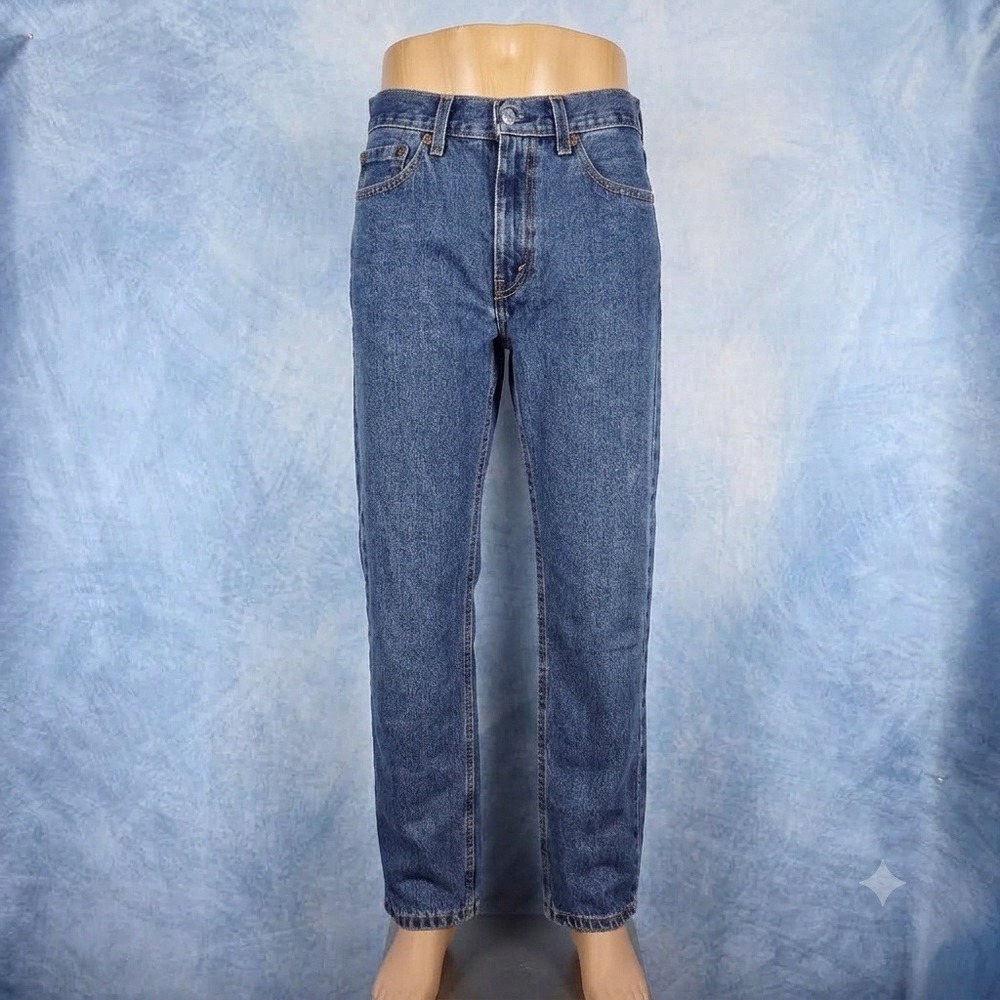 Levis 505 Regular Fit Straight Leg Blue Denim Jeans Mens 30x30 Medium Wash